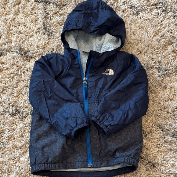 The North Face Dark Blue Hooded Jacket - Picture 1 of 4